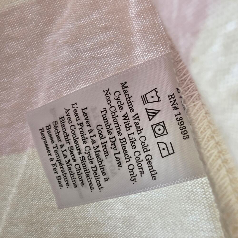 Everlane Orchid Stripe Polo Shirt Size XS Purple White Short Sleeve Cotton NEW - Picture 9 of 11